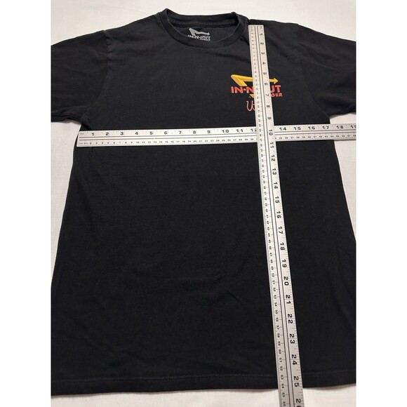 In-n-Out Burger UTAH Black T-shirt Adult Small Silkscreened Back Sunset USA Made - Picture 6 of 7